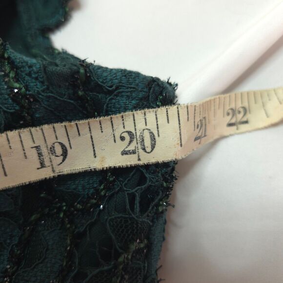 NWT Alex Evenings Womens 14P Green Long Rosette Mother of The Bride Dress - Picture 5 of 7